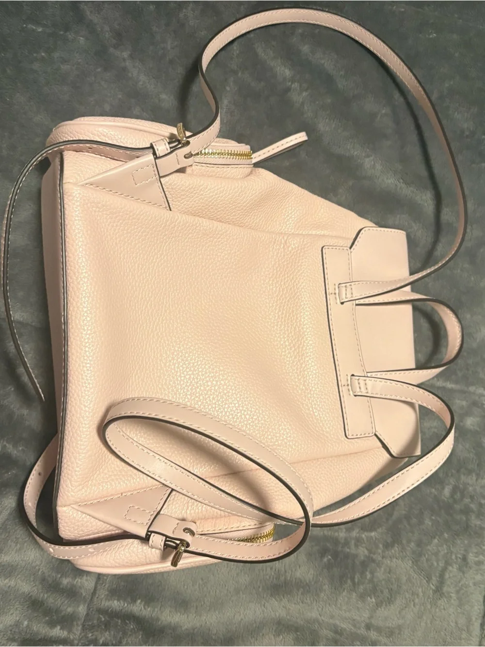Michael Kors Pale Blush Leather Backpack with Gold Hardware